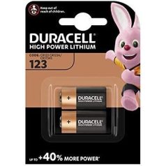   Duracell 123 DL 123A Fotóelem 3V 1500mAh B2  Lithium, ultra M3 (2 db/csomag)