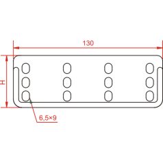   BAKS 860700 LPOPH60N Toldó tűzálló tálcához 60 mm egyenes
