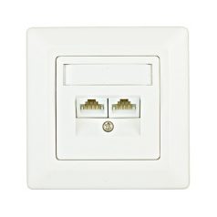 SCHRACK HSEDU2UW5F Infra csatlakozóaljzat 2xRJ45-Cat5 UTP 