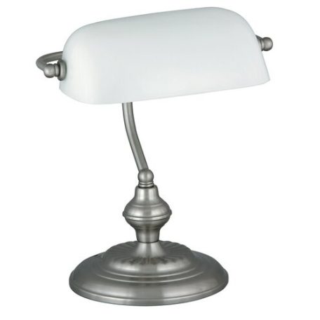Rábalux 4037 Bank asztali lámpa, szatin króm, 1x60W, E27