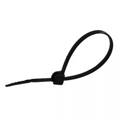   Tracon TU360 UV-álló fémnyelves kábelkötegelő, fekete 360×4,8mm, D=3,5-102mm, PA6.6