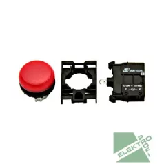 SCHRACK MM900008 Jelzőlámpa komplett 24V piros 22mm-es lapos
