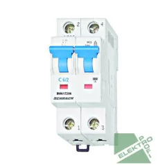 SCHRACK BM617206 Kismegszakító 2P/  6A/C 10kA