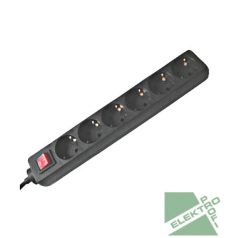   SCHRACK Q7110090 Elosztó 6-os kapcsoló 10A 3600W 1,4m-es kábel