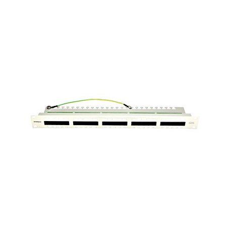 SCHRACK HSERU25IGC Telefon patch panel 25xRJ45 1U RAL7035 19'' árnyékolatlan