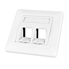   SCHRACK HSED02UW2S Csatlakozóaljzat 2 db aljzatmodulhoz RAL9010 döntött #