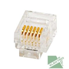   SCHRACK HJ1266LC RJ12 csatlakozó árnyékolatlan 6/6 telefon