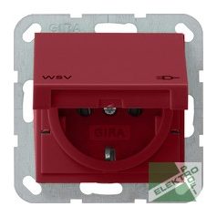 GIRA 0104-02 Sys55 dugalj csapfedéllel piros #