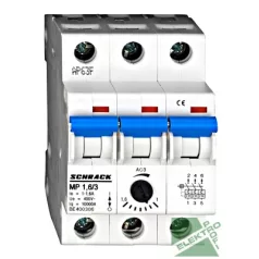 SCHRACK BE400306 Motorvédőkapcsoló 1,0-1,6A 3 pólusú, 3KE