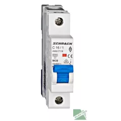 SCHRACK AM617116 Kismegszakító 1P/6kA/16A C