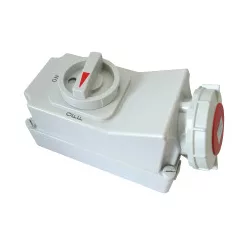   Tracon TICS-1252R ipari dugalj 32A, 3P+N+E 400V 6h IP67, ráépíthető, reteszelő kapcsolóval