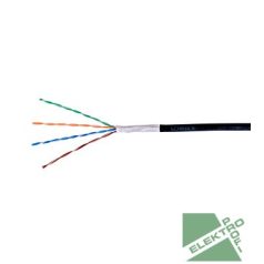 SCHRACK HSEKU424E3 U/UTP Cat5e kábel 4x2xAWG24/1 PE,kültéri, fekete,doboz