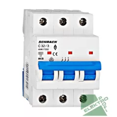 SCHRACK AM617332 Kismegszakító 3P/ 32A/C AMPARO 6kA