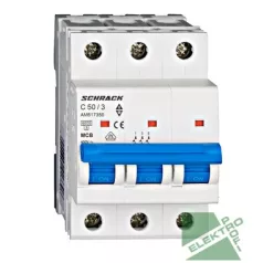 SCHRACK AM617350 Kismegszakító 3P/ 50A/C AMPARO 6kA