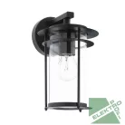 Eglo 96239 Kültéri falilámpa E27 (max60W) VALDEO fekete+üveg IP44