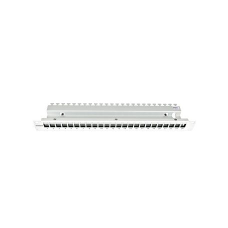 SCHRACK HSER0240GV Patchpanel 24xRJ45 aljzatmodul üres 1U RAL7035 19"