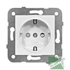 SCHRACK EV101003 VISIO 50 Dugaszolóaljzat gyere rugós csatlakozás, fehér