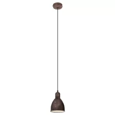   Eglo 49492 függeszték lámpatest E27 60W 15,5cm PRIDDY 1 antik réz