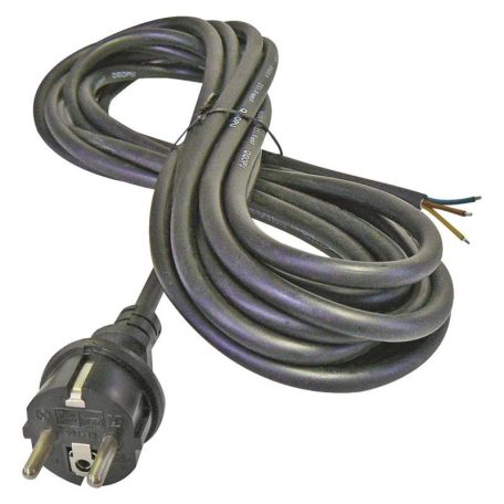 EMOS S03430 Bekötő kábel, gumikábel dugvillával 3 méter 3x2,5mm2 fekete gumi
