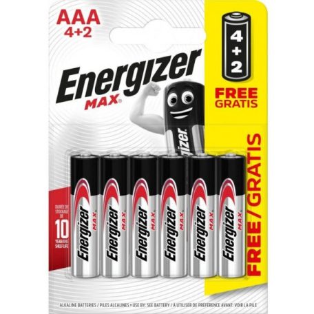 Energizer MAX AAA BL4+2 AAA 1,5V 4+2db/cs