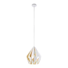   Eglo 49932 függeszték lámpatest E27 1x60W CARLTON1 fehér/rozé