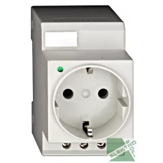 SCHRACK BZ325003 Sorbaépíthető dugaszolóaljzat LED-del, 2P+f, 250V 16A 3KE