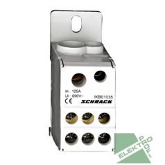   SCHRACK IKB01035 Csatlakozó blokk, 1 pólusú 125A, be 1x35mm, ki 6x16mm