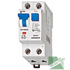   SCHRACK BO618513 Vezetékvédő kapcsoló B 13A, 30mA, 1+N, AC, 10kA