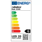 Rábalux 3340 Rob mennyezeti lámpa LED fényforrással, négyzet, fehér, 20W, IP20