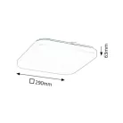 Rábalux 3340 Rob mennyezeti lámpa LED fényforrással, négyzet, fehér, 20W, IP20