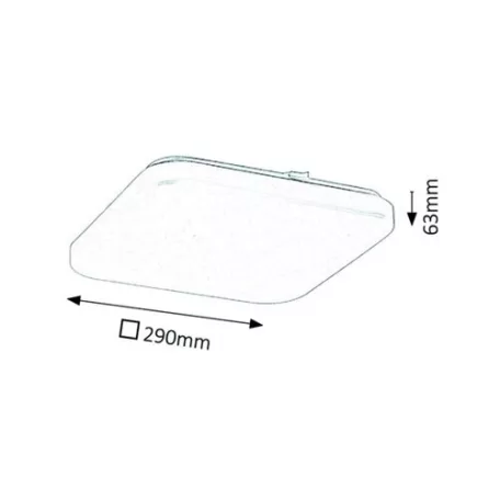 Rábalux 3340 Rob mennyezeti lámpa LED fényforrással, négyzet, fehér, 20W, IP20