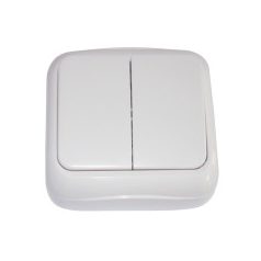   Tracon TTK-06 Falon kívüli 2db 1-áramkörös kapcsoló (tapétakapcsoló) 10AX/250VAC, IP20 (105)