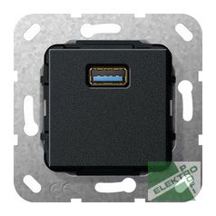 GIRA 568310 1xUSB 3.0 csatlakozó aljzat fekete matt