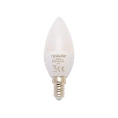 Tracon LGY7W LED izzó E14 7W gyertya forma 3000K #