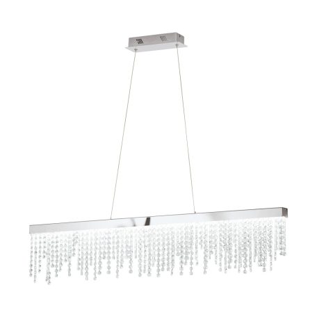 Eglo 39284 LED függeszték lámpatest 32W 115x9cm 4000K 4200Lm króm/kristály Antelao