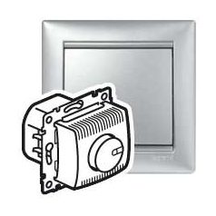   Legrand 770260 Valena forgatógombos fényerőszabályzó 100-1000W (izzó- és halogén), Alumínium