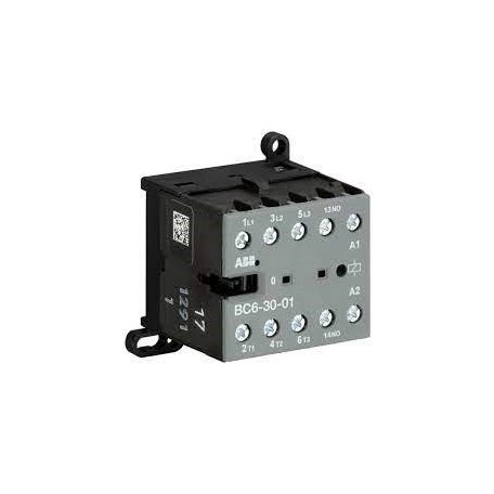 ABB BC6-30-01-24DC 10 254 minikontaktor, 4 kW / 8A AC3; 3P+1NC, tekercs: 24 V DC