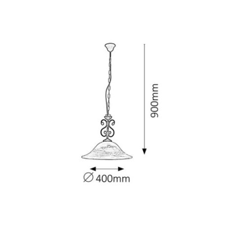 Rábalux 7776 Dorothea függesztett lámpa, matt fekete, E27, 60W