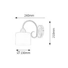 Rábalux 7274 Edith fali lámpa, bronz, 1xE27/60W/230V