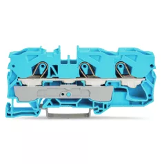   WAGO 2010-1304 3 vezetékes átmenő sorkapocs, 10 mm², Ex e II és Ex i alkalmazáshoz, kék