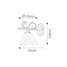 Rábalux 7771 Dorothea fali lámpa, matt fekete, E14, 40W