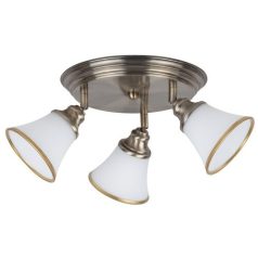   Rábalux 6548 Grando mennyezeti lámpa, bronz/fehér, E14, 3x40W