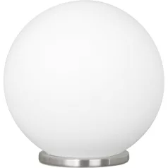 Eglo 85264 Asztali lámpa E27 1x60W 20cm ezüst/opál RONDO