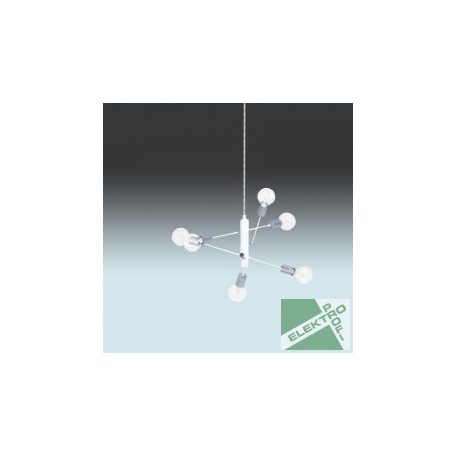 Eglo 98016 függeszték lámpatest E27 6x60W fehér/króm GRADOLI