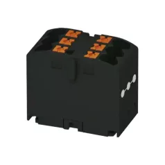   Phoenix Contact 3273278 PTFIX 6X2,5 BK elosztó blokk, rugós, sínre, fekete