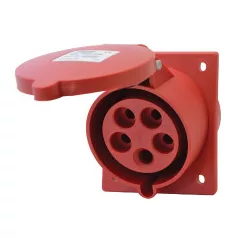   Tracon TICS-325 Beépíthető ferde ipari csatlakozóaljzat 32A, 400V, 3P+N+E, 6h, IP44