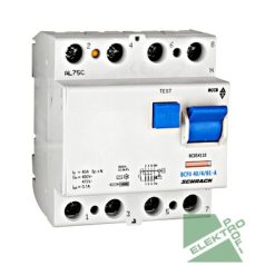 SCHRACK BC054110 Hibaáramkapcsoló 10kA 40A 4p. 100MA/A