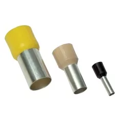 Tracon E16 Érvéghüvely 2,5/14,6 szigetelt szürke #