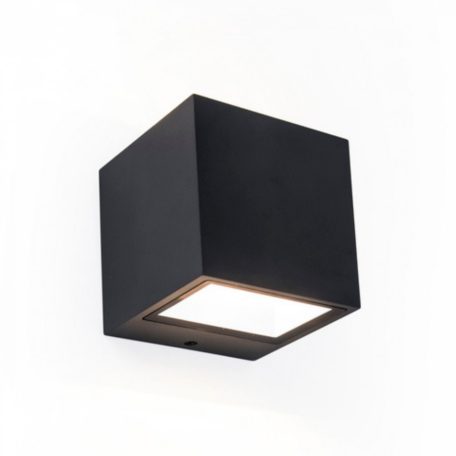 Lutec 5189125012 Gemini mini square kültéri fali lámpa, világos fekete, 3000K