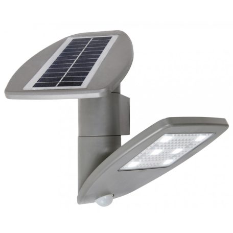 Lutec 6901101000 Zeta solar fali LED lámpa, világos PIR ezüst szürke
